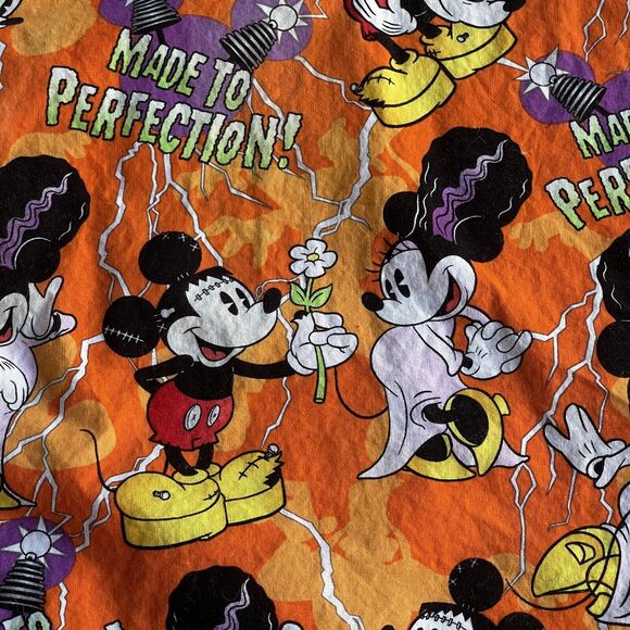 Disney Halloween Scrub Top Womens 3X Multicolor Cotton Medical Frankenbride - Picture 3 of 11